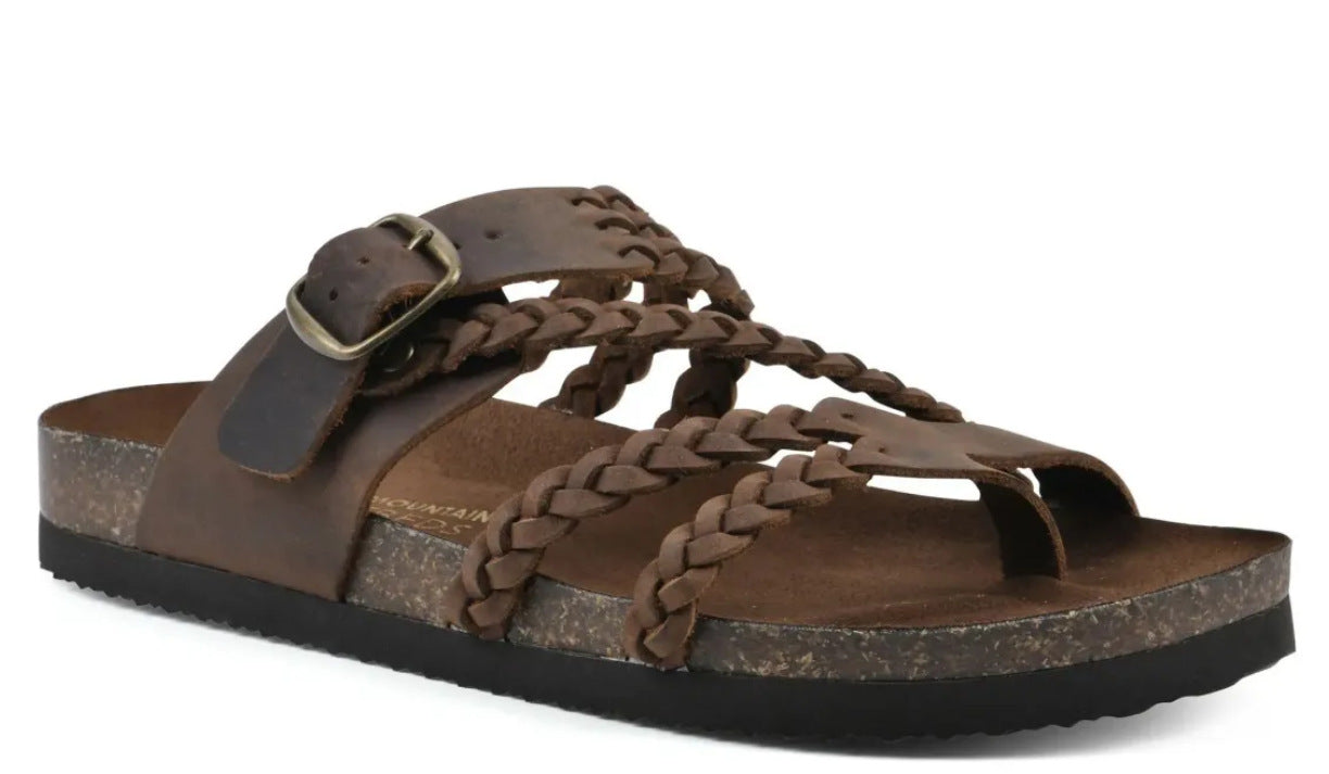 Woven Strappy Flat Sandals